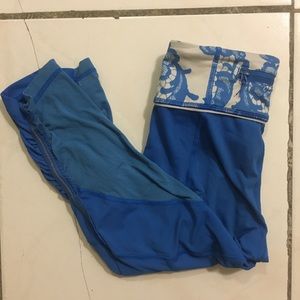 Blue lululemon running leggings size 4/S